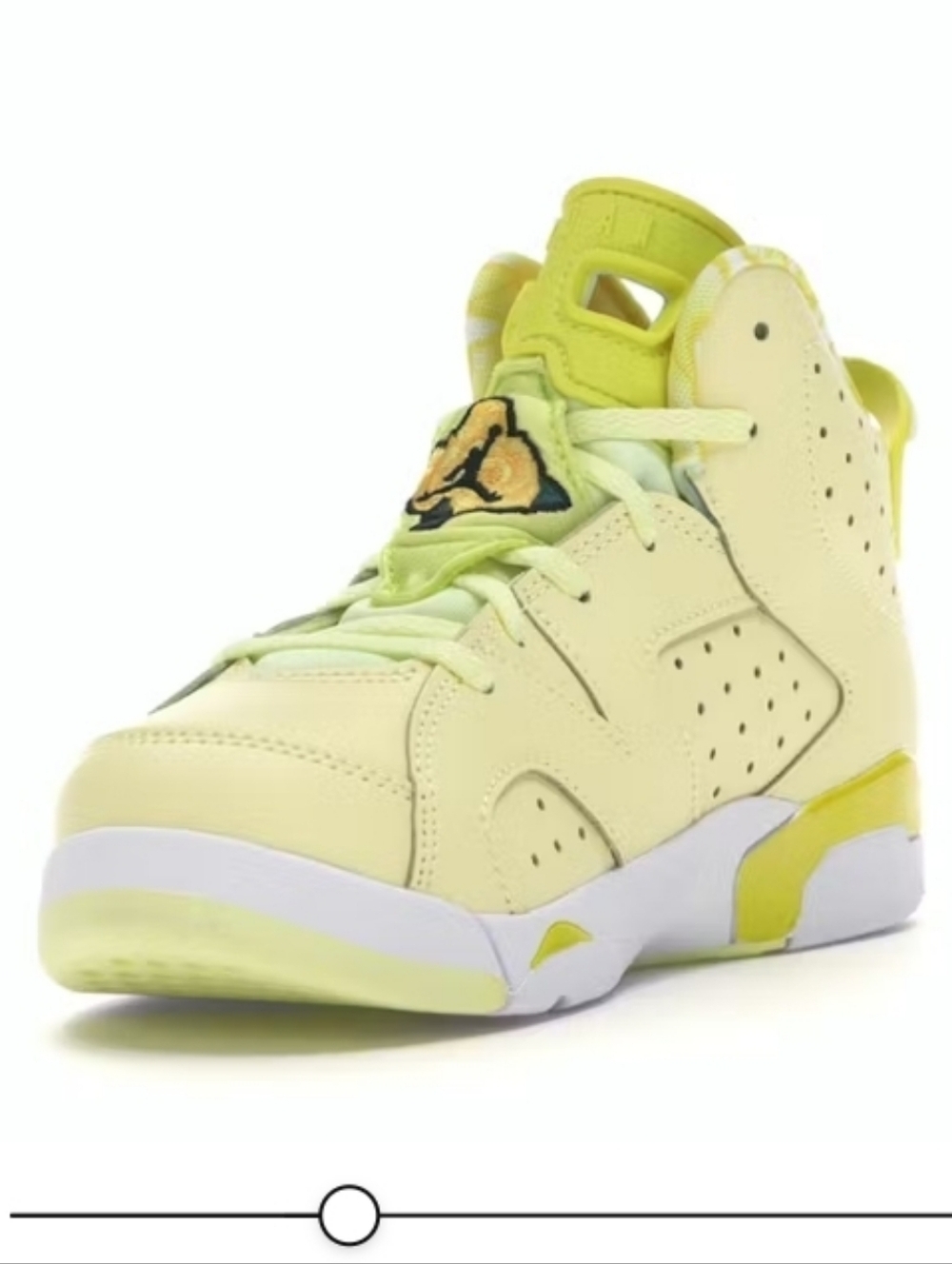 Nike Air Jordan 6 Retro (PS) sneakers in the "Dynamic Yellow Floral" Size 13C